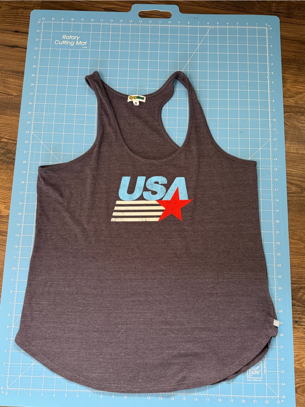 Tipsy Elves Brown Tank Top with Green & Yellow Logo. Made in the USA size xxL